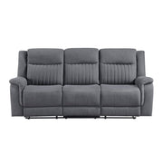 9646GY-3 Double Reclining Sofa - 9646GY-3