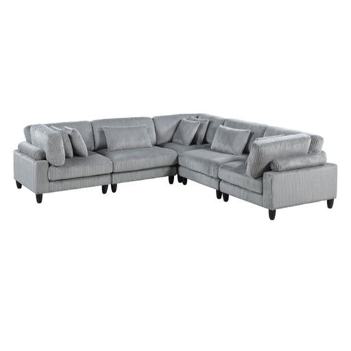 9688GY*53CR2AC (5)5-Piece Modular Sectional - 9688GY*53CR2AC