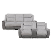 9703GY*2 2pc Set: Sofa, Love - 9703GY*2