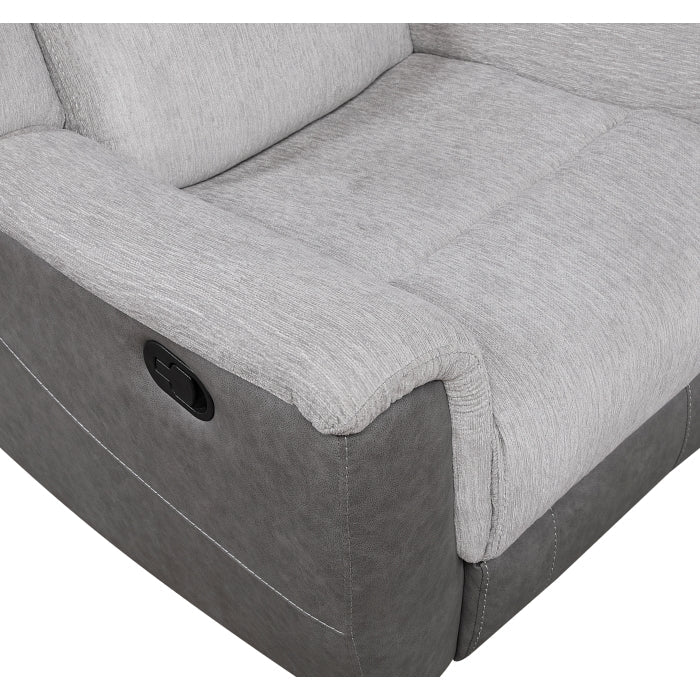 9703GY-2 Double Reclining Love Seat with Center Console - 9703GY-2