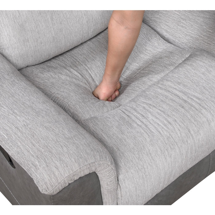 9703GY-3 Double Reclining Sofa - 9703GY-3
