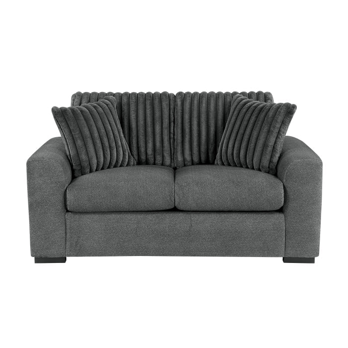 9720DGY*2 2pc Set: Sofa, Love - 9720DGY*2