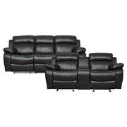 9724BLK*2 2pc Set: Sofa, Love - 9724BLK*2