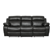 9724BLK*2 2pc Set: Sofa, Love - 9724BLK*2