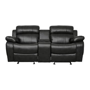 9724BLK*2 2pc Set: Sofa, Love - 9724BLK*2