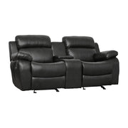 9724BLK*2 2pc Set: Sofa, Love - 9724BLK*2