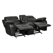 9724BLK*2 2pc Set: Sofa, Love - 9724BLK*2