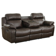 9724BRW*2 2pc Set: Sofa, Love - 9724BRW*2