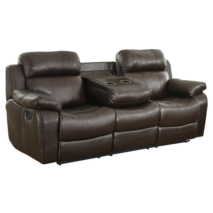 9724BRW*2 2pc Set: Sofa, Love - 9724BRW*2