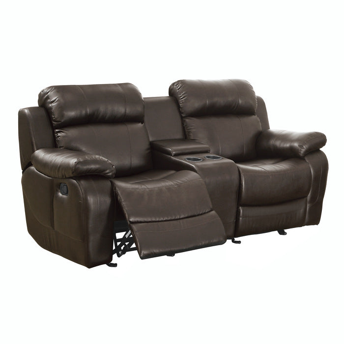 9724BRW*2 2pc Set: Sofa, Love - 9724BRW*2
