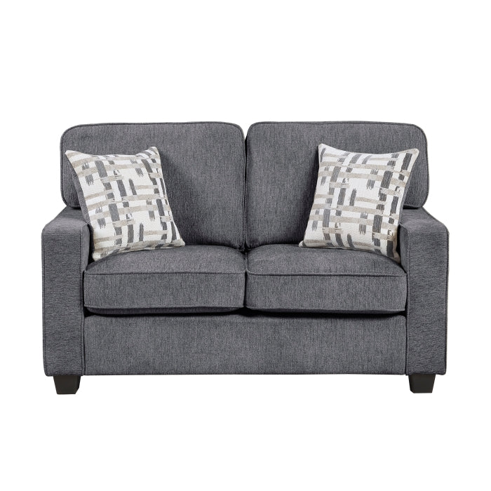 9748DGY*2 2pc Set: Sofa, Love - 9748DGY*2