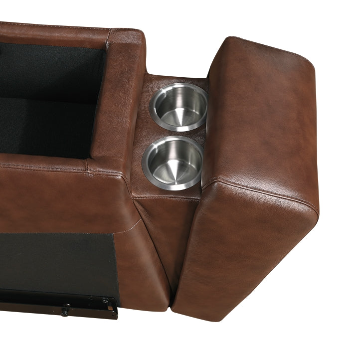 9790BRW*6LRRRPWH (6)6-Piece Modular Power Reclining Sectional with Power Headrests and Charging Ports - 9790BRW*6LRRRPWH