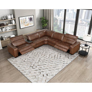 9790BRW*6LRRRPWH (6)6-Piece Modular Power Reclining Sectional with Power Headrests and Charging Ports - 9790BRW*6LRRRPWH