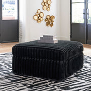 Midnight-Madness Onyx RAF Chase Sectional and Ottoman from Ashley - Lara Furniture