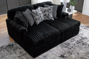 Midnight-Madness Onyx 2-Piece Oversized Double Chaise from Ashley - Lara Furniture