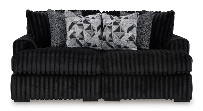 Midnight-Madness Onyx 2-Piece Oversized Double Chaise from Ashley - Lara Furniture