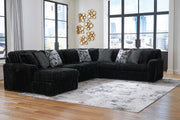 Midnight-Madness Onyx 4-Piece LAF Chaise Sectional from Ashley - Lara Furniture