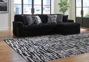 Midnight-Madness Onyx 2-Piece RAF Chaise Sectional from Ashley - Lara Furniture