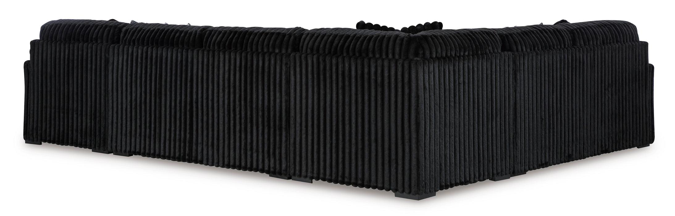 Midnight-Madness Onyx 4-Piece LAF Sectional