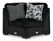Midnight-Madness Onyx 3-Piece Sectional from Ashley - Lara Furniture