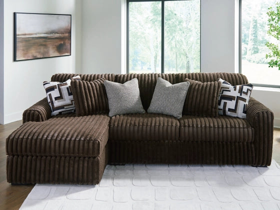 Midnight-Madness Chocolate 2-Piece LAF Sectional