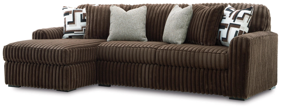 Midnight-Madness Chocolate 2-Piece LAF Sectional