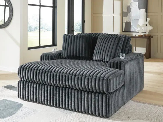 Midnight-Madness  Gunmetal Oversized Chaise