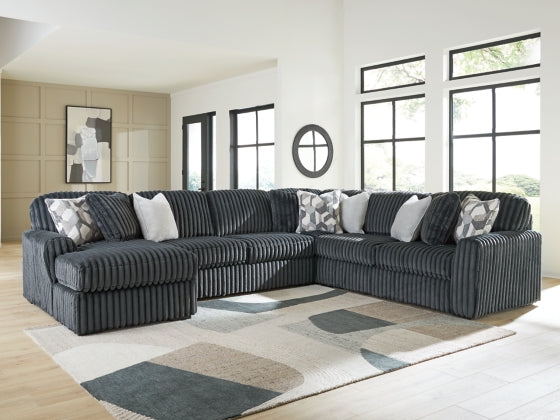 Midnight-Madness Gunmetal 4-Piece LAF Sectional