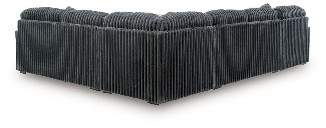 Midnight-Madness Gunmetal 4-Piece LAF Sectional