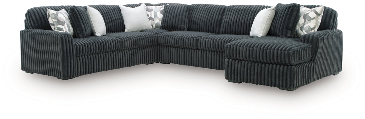 Midnight-Madness Gunmetal 4-Piece RAF Sectional