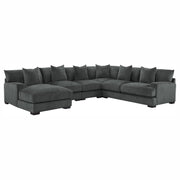 Worchester Dark Gray 5 - Piece LAF Modular Sectional - Lara FurnitureSectional