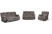 Tulen Gray Reclining Sofa, Loveseat and Recliner -  Ashley - Lara Furniture