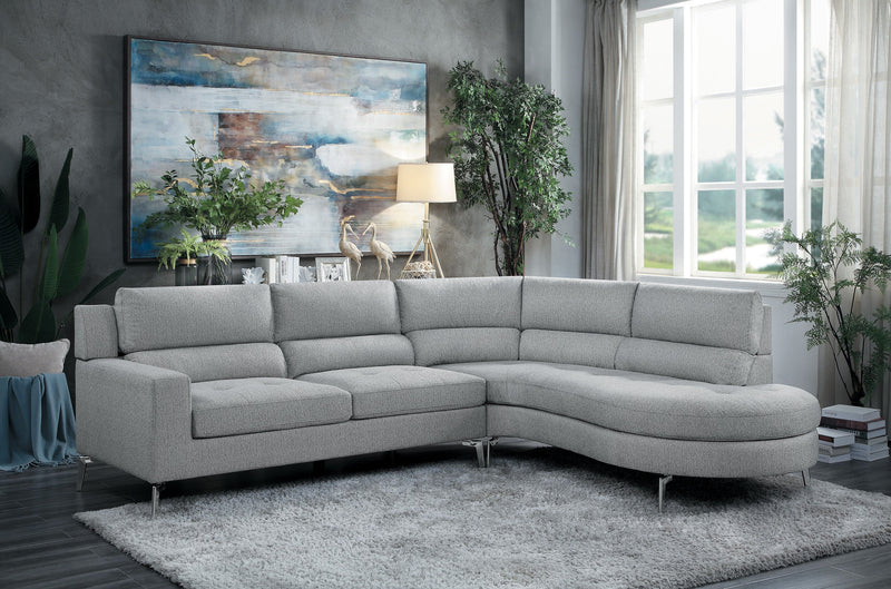 Bonita Gray RAF Sectional - Lara FurnitureSectional