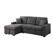 9916DG*2LCRL (2)2-Piece Sectional with Pull-out Bed and Left Chaise with Hidden Storage - 9916DG*2LCRL