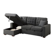 9916DG*2LCRL (2)2-Piece Sectional with Pull-out Bed and Left Chaise with Hidden Storage - 9916DG*2LCRL