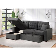 9916DG*2LCRL (2)2-Piece Sectional with Pull-out Bed and Left Chaise with Hidden Storage - 9916DG*2LCRL