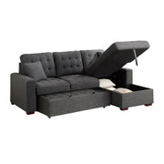 9916DG*SC (2)2-Piece Sectional with Pull-out Bed and Right Chaise with Hidden Storage - 9916DG*SC