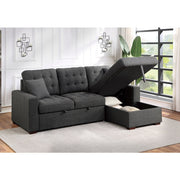 9916DG*SC (2)2-Piece Sectional with Pull-out Bed and Right Chaise with Hidden Storage - 9916DG*SC