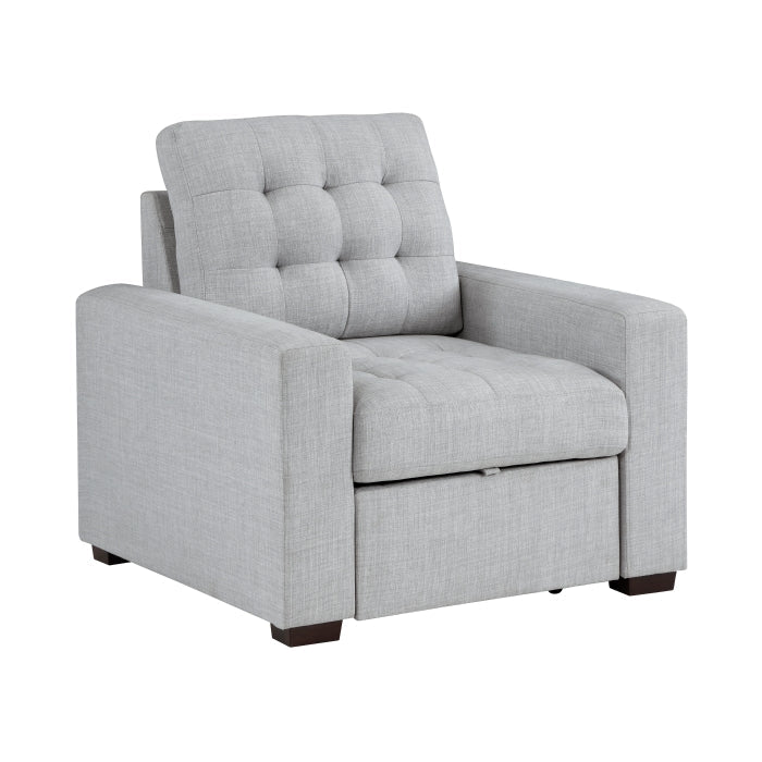 9916GY-1 Chair with Pull-out Ottoman - 9916GY-1