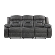 9989GY*2 2pc Set: Sofa, Love - 9989GY*2