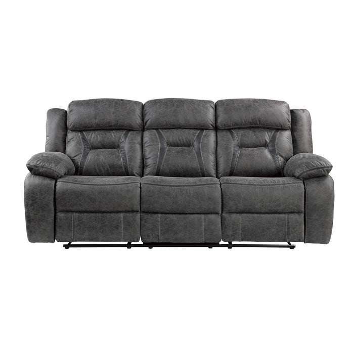 9989GY-3 Double Reclining Sofa - 9989GY-3