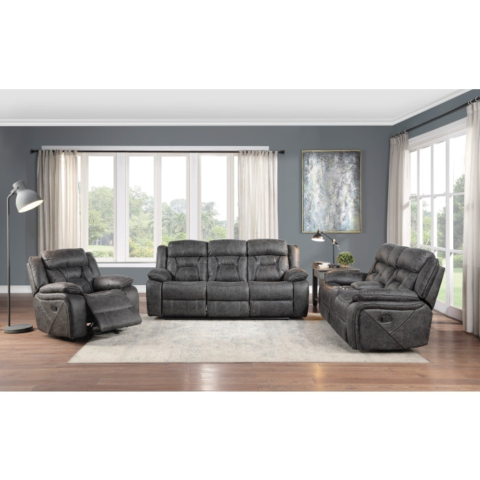 9989GY-3 Double Reclining Sofa - 9989GY-3