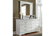 Anarasia White Dresser and Mirror -  Ashley - Lara Furniture