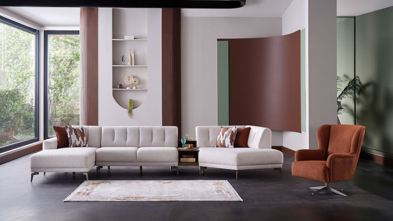 Atlanta Pearl 4-Piece Modular Sectional from Bellona - Lara Furniture