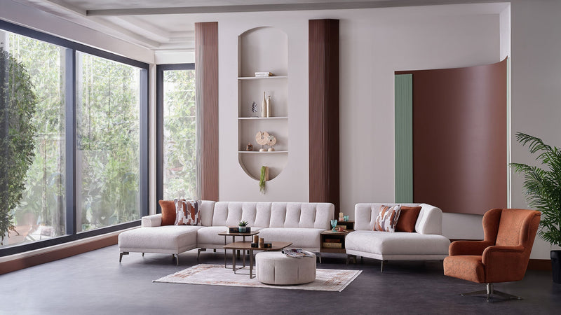 Atlanta Pearl 4-Piece Modular Sectional from Bellona - Lara Furniture