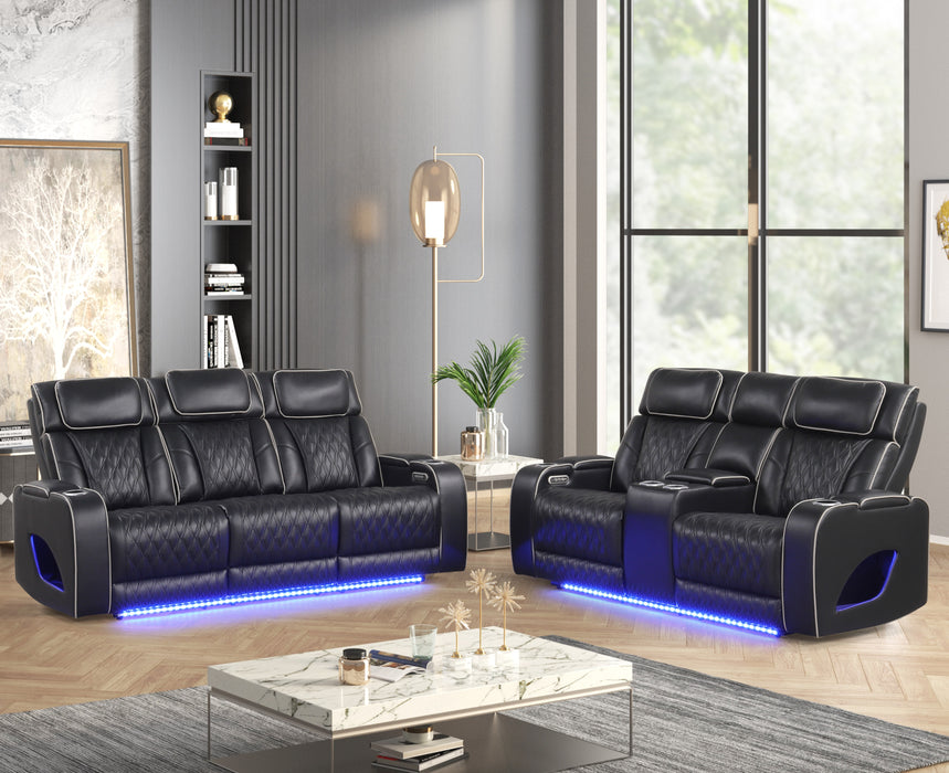 Aurora Black Sofa & Loveseat