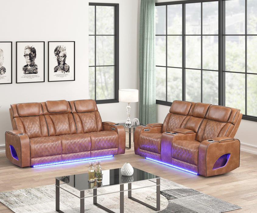 Aurora Brown Sofa & Loveseat