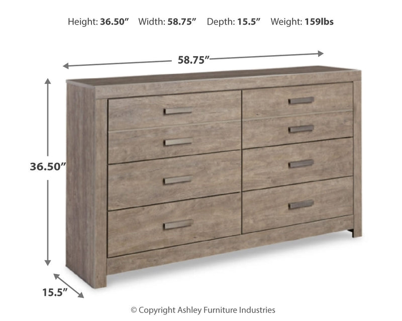 Culverbach Gray Queen Panel Bed with Dresser from Ashley - Lara Furniture