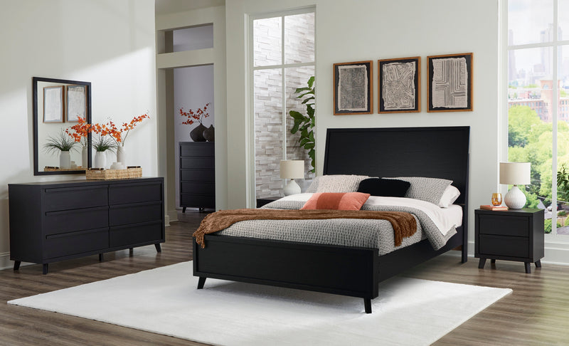 Danziar Black Panel Bedroom Set from Ashley - Lara Furniture