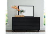 Danziar Black Dresser and Mirror -  Ashley - Lara Furniture